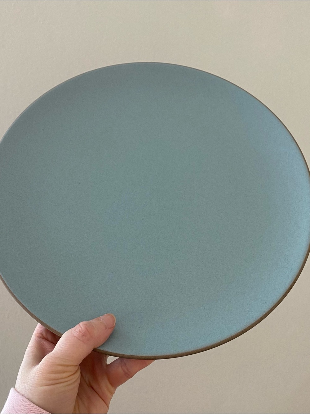 $58 Heath Ceramics Aqua Chocolate Brown Coupe Dinner Plate 11'' Diameter